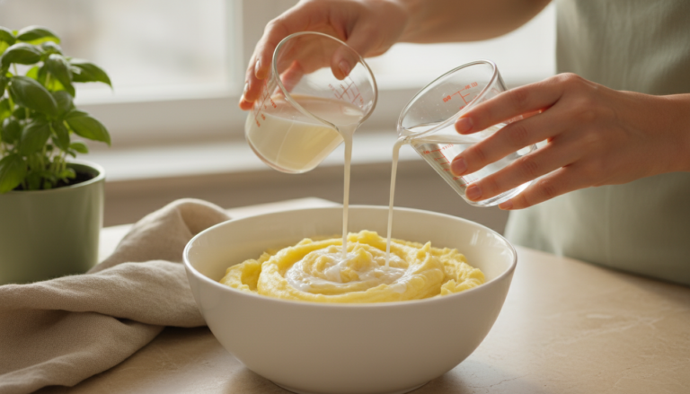 découvrez le dosage idéal de lait et d'eau pour préparer une purée mousline à la texture parfaite, onctueuse et savoureuse à chaque fois.